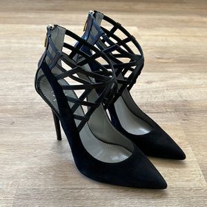Monika Chiang ALANA BLACK SUEDE PUMPS